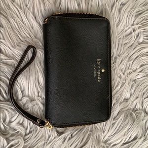 Kate Spade zip around wallet with wrist strap